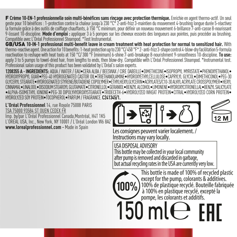 L’Oréal Professionnel SERIE EXPERT Fluidifier Leave-In Κρέμα 150ml
